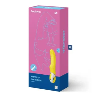 Вібратор для стимуляції точки G з ребристою структурою Satisfyer Yummy Sunshine, жовтий - Зображення 5