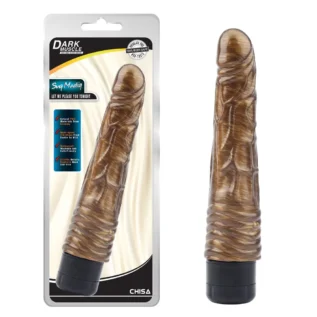 Вібратор Chisa Dark Muscle з хвилястою структурою біля основи для стимуляції клітора