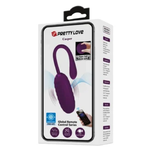 Віброяйце з керуванням з додатку PRETTY LOVE фіолет, 19.7 х 3.5 см - Зображення 9
