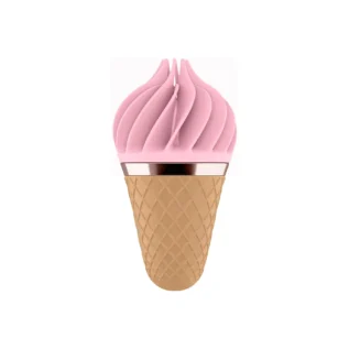 Вібростимулятор для клітора у вигляді Морозива Satisfyer Layons Sweet Temptation, рожевий