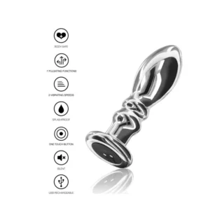 Вібратор анальний Toy Joy Buttocks The Slider сріблястий, L 9 Вібратор анальний Toy Joy Buttocks The Slider сріблястий, L - Зображення 3