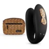 Вібратор для пар Zuna Couples Vibrator із сумочкою, чорний, Leopard