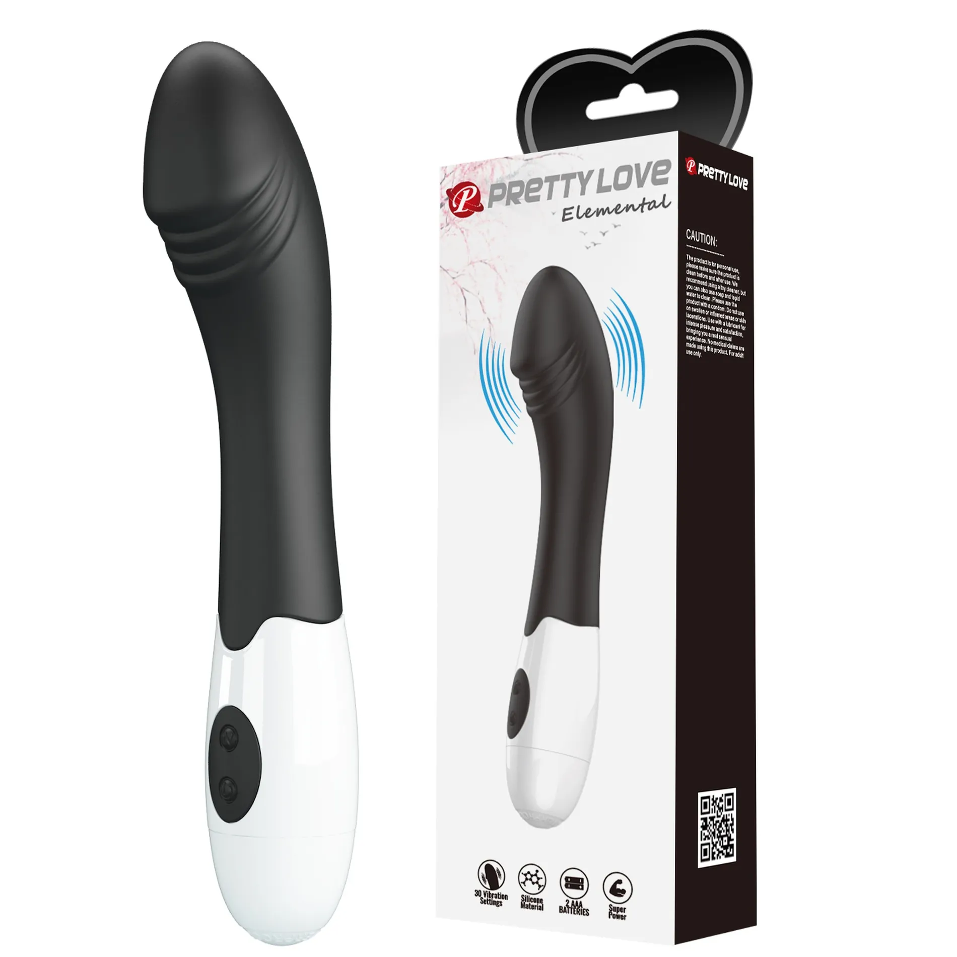 Вібратор для точки G Pretty Love Elemental Vibrator чорний, 19 х 3.2 см 3 Вібратор для точки G Pretty Love Elemental Vibrator чорний, 19 х 3.2 см