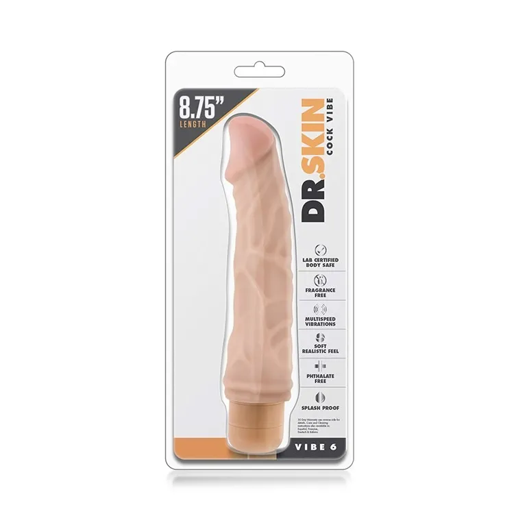 Вібратор DR. SKIN VIBE 6 FLESH 7 Вібратор DR. SKIN VIBE 6 FLESH - Зображення 5