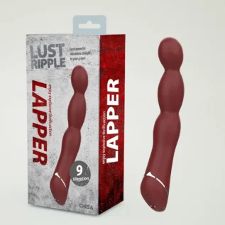 Класичний вібратор гнучкий Chisa Lust Ripple Lapper, бордовий