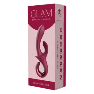 Вібратор-кролик Dreamtoys Glam Duo Vibrator з гачком ручкою, 22.7 х 4.2 см