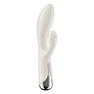 Вібратор-кролик Satisfyer Spinning Rabbit 1 для точки G та клітора, молочний