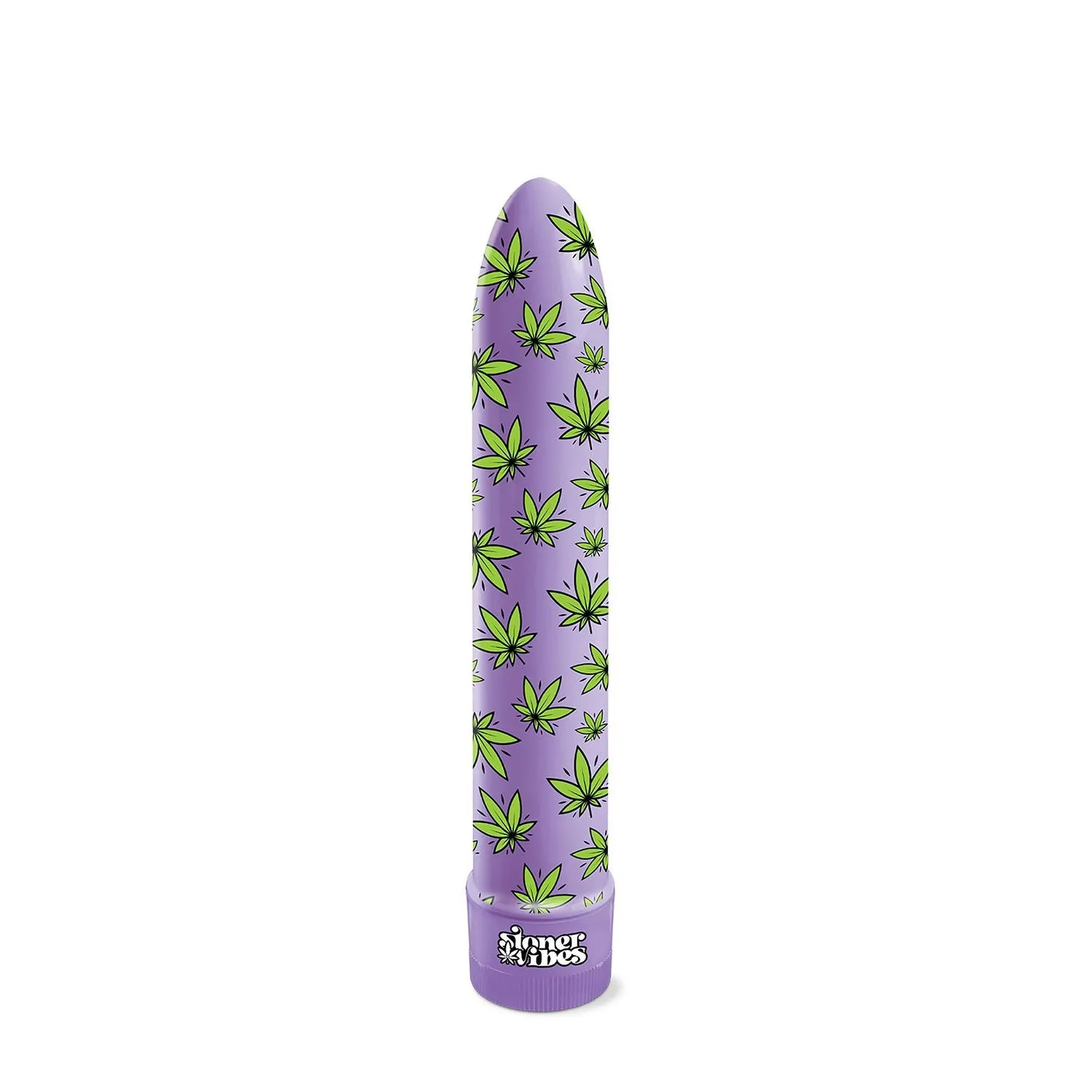 Вібратор нереалістичний із принтом Stoner Vibes Global Novelties, фіолетовий, 20.3 х 3.8 см 4 Вібратор нереалістичний із принтом Stoner Vibes Global Novelties, фіолетовий, 20.3 х 3.8 см - Зображення 2