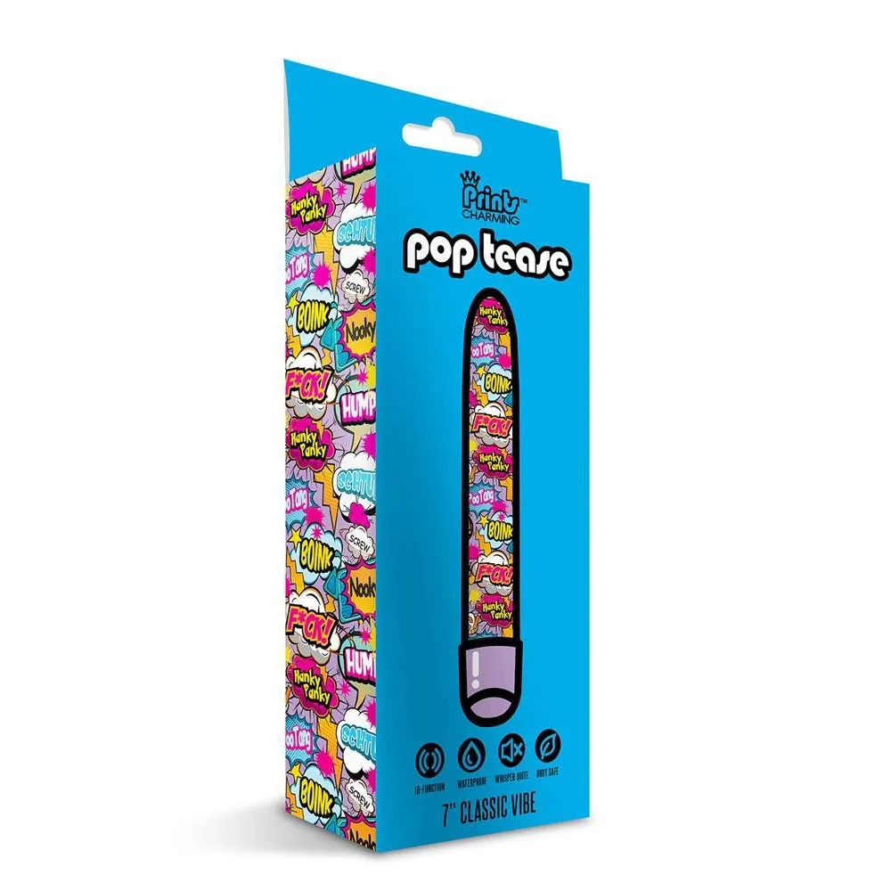 Вібратор нереалістичний з яскравим принтом Prints Charming Global Novelties, фіолетовий, 17.7 х 2.5 см 6 Вібратор нереалістичний з яскравим принтом Prints Charming Global Novelties, фіолетовий, 17.7 х 2.5 см - Зображення 4