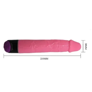 Вібратор реалістичний мультишвидкісний Jelly Vibe, рожевий, 23.3 см х 3.3 см - Зображення 3