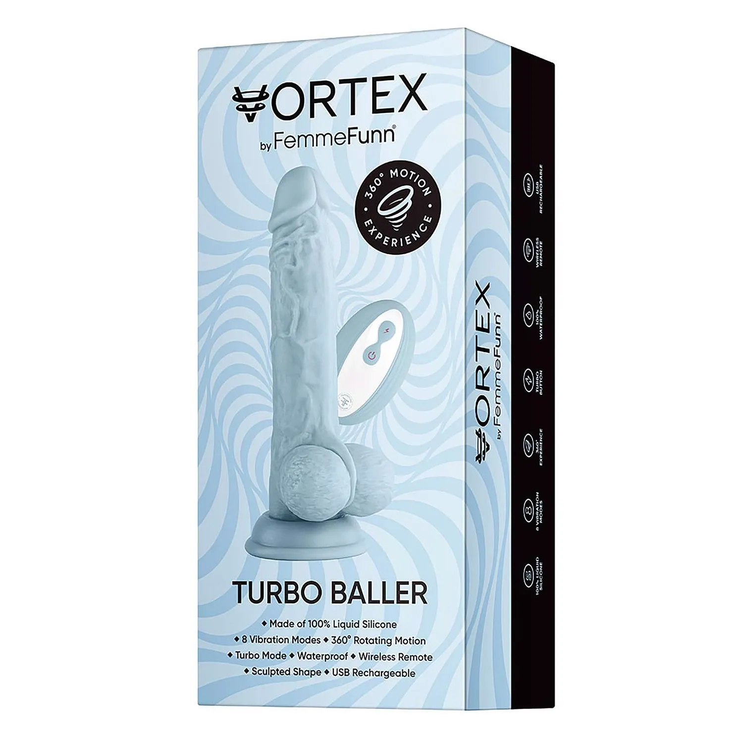 Вібратор реалістичний із яєчками на присосці Femme Funn Turbo Baller, блакитний 7 Вібратор реалістичний із яєчками на присосці Femme Funn Turbo Baller, блакитний - Зображення 5