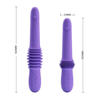 Вібратор з фрикціями Pretty Love Pazuzu Thrusting, фіолетовий, 29.2 х 3.2 см - Зображення 7