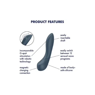 Вібратор з механізмом руху вгору та вниз Satisfyer G-Spot Wave 4 сірий 11 Вібратор з механізмом руху вгору та вниз Satisfyer G-Spot Wave 4 сірий - Зображення 4