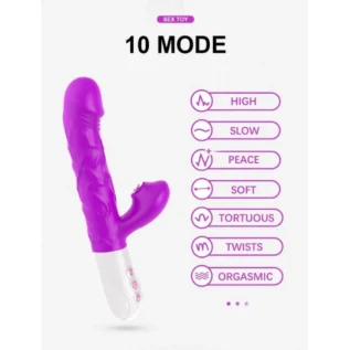 Вібратор Silicone Tongue 10 Function - Зображення 4