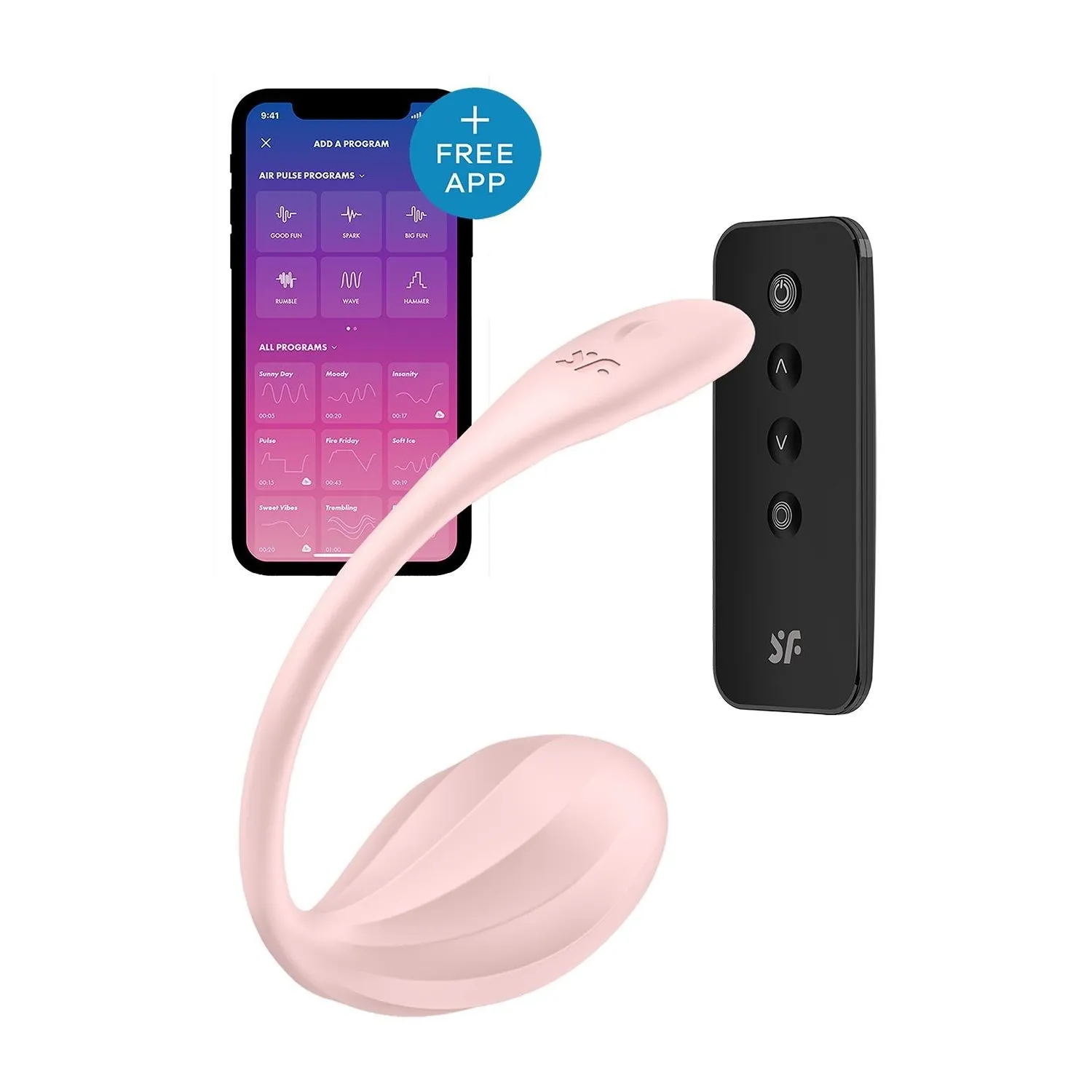 Вібратор в трусики Satisfyer Ribbed Petal з додатком та пультом, рожевий 3 Вібратор в трусики Satisfyer Ribbed Petal з додатком та пультом, рожевий