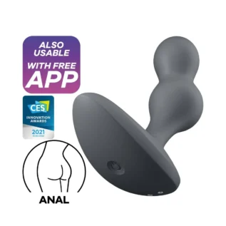 Віброанальна смарт пробка Satisfyer Connect Deep Diver сірий