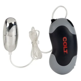 Вібратор-яйце з дротовим пультом COLT Xtreme, сріблястий, 5,7 × 2,5 см - Зображення 3