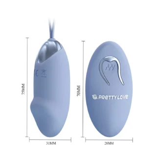 Віброяйце вагінальне Pretty Love Julia Dream з пультом, блакитне, 18.6 х 2.8 см - Зображення 7