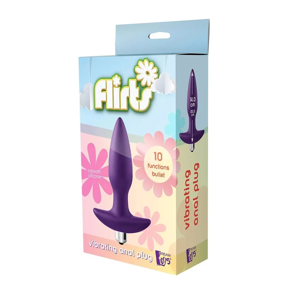 Вібруюча анальна пробка Dream Toys Flirts, фіолетова 3 Вібруюча анальна пробка Dream Toys Flirts, фіолетова