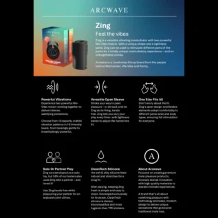 Вібруючий мастурбатор Arcwave Zing Black, відкритий, чорний - Зображення 25